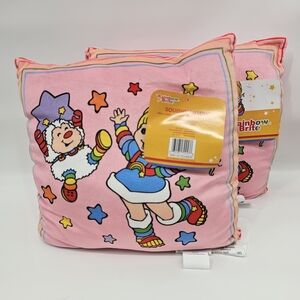 2 X Rainbow Brite Pink Decorative Throw Pillow